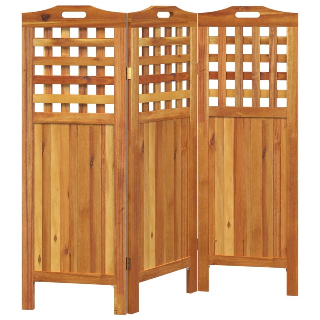 3-Panel Room Divider 47.8"x0.8"x45.3" Solid Wood Acacia at Set Shop and Smile