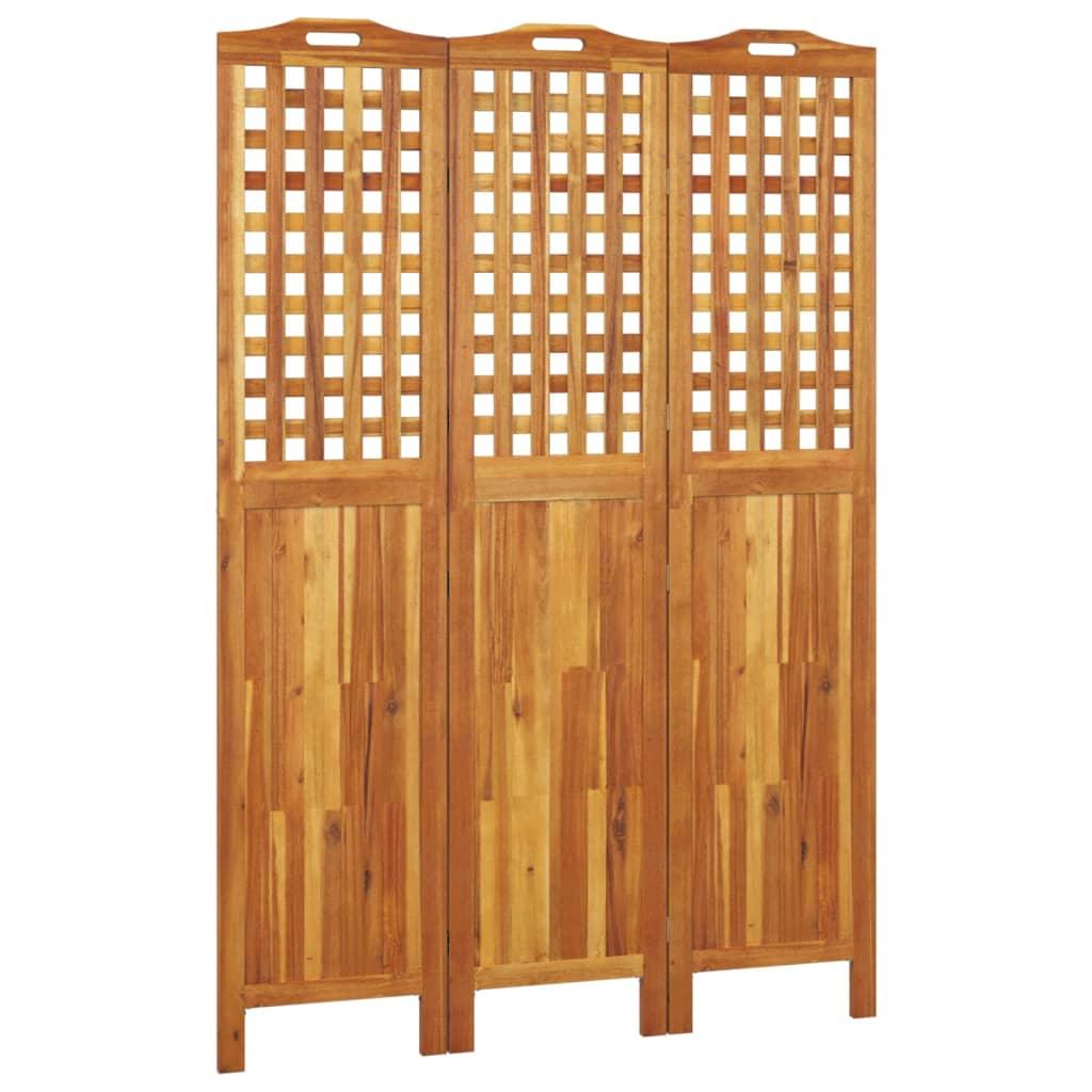 3-Panel Room Divider 47.8"x0.8"x70.9" Solid Wood Acacia at Set Shop and Smile