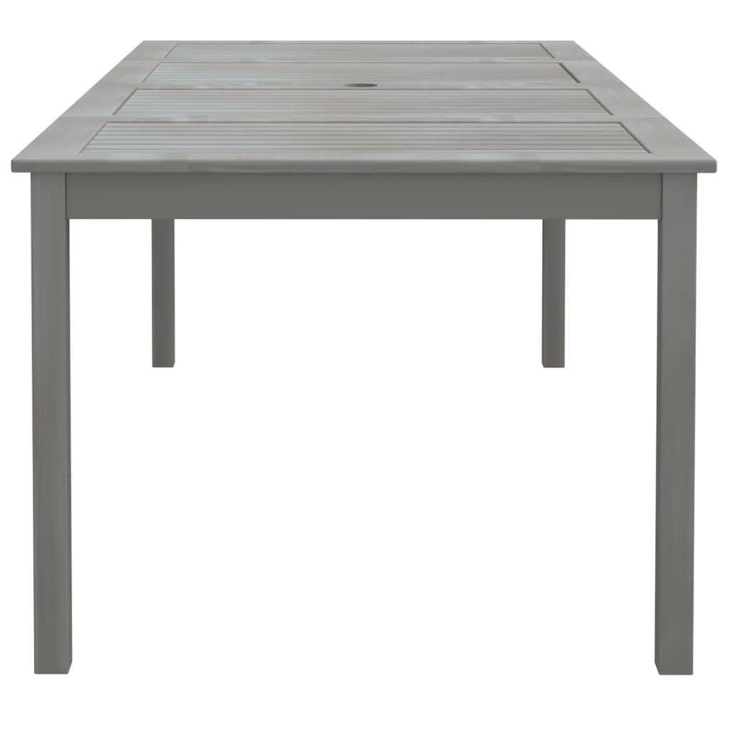 Patio Table Gray 78.7"x39.4"x29.5" Solid Wood Acacia at Set Shop and Smile