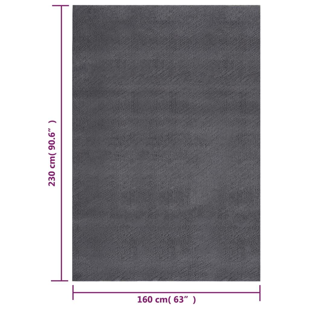 Washable Rug Fluffy Short Pile 63"x90.6" Anti Slip Anthracite at Set Shop and Smile