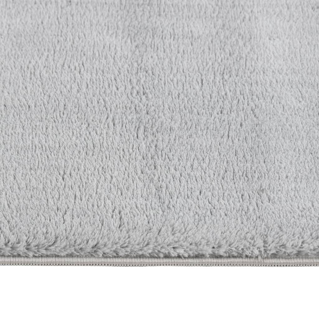 Washable Rug Soft Fluffy Short Pile 63"x90.6" Anti Slip Gray at Set Shop and Smile