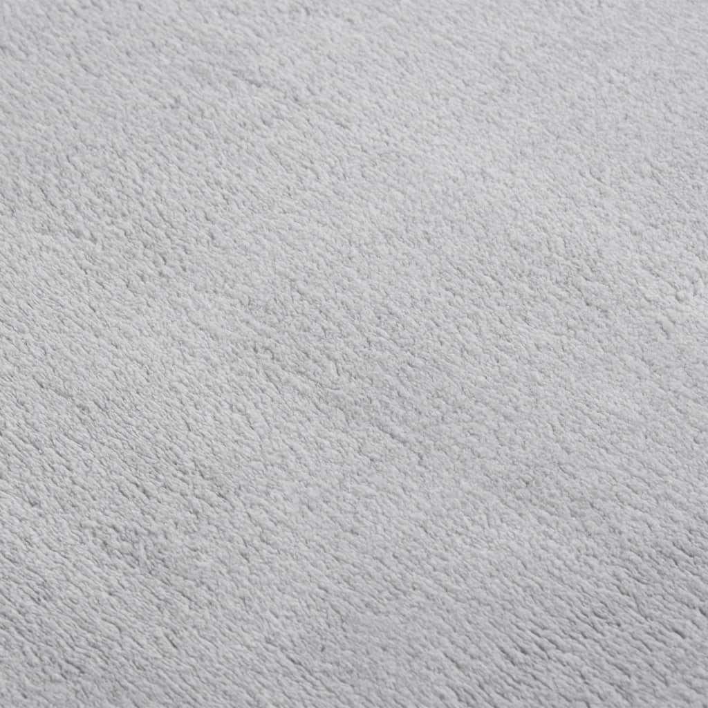 Washable Rug Soft Fluffy Short Pile 63"x90.6" Anti Slip Gray at Set Shop and Smile