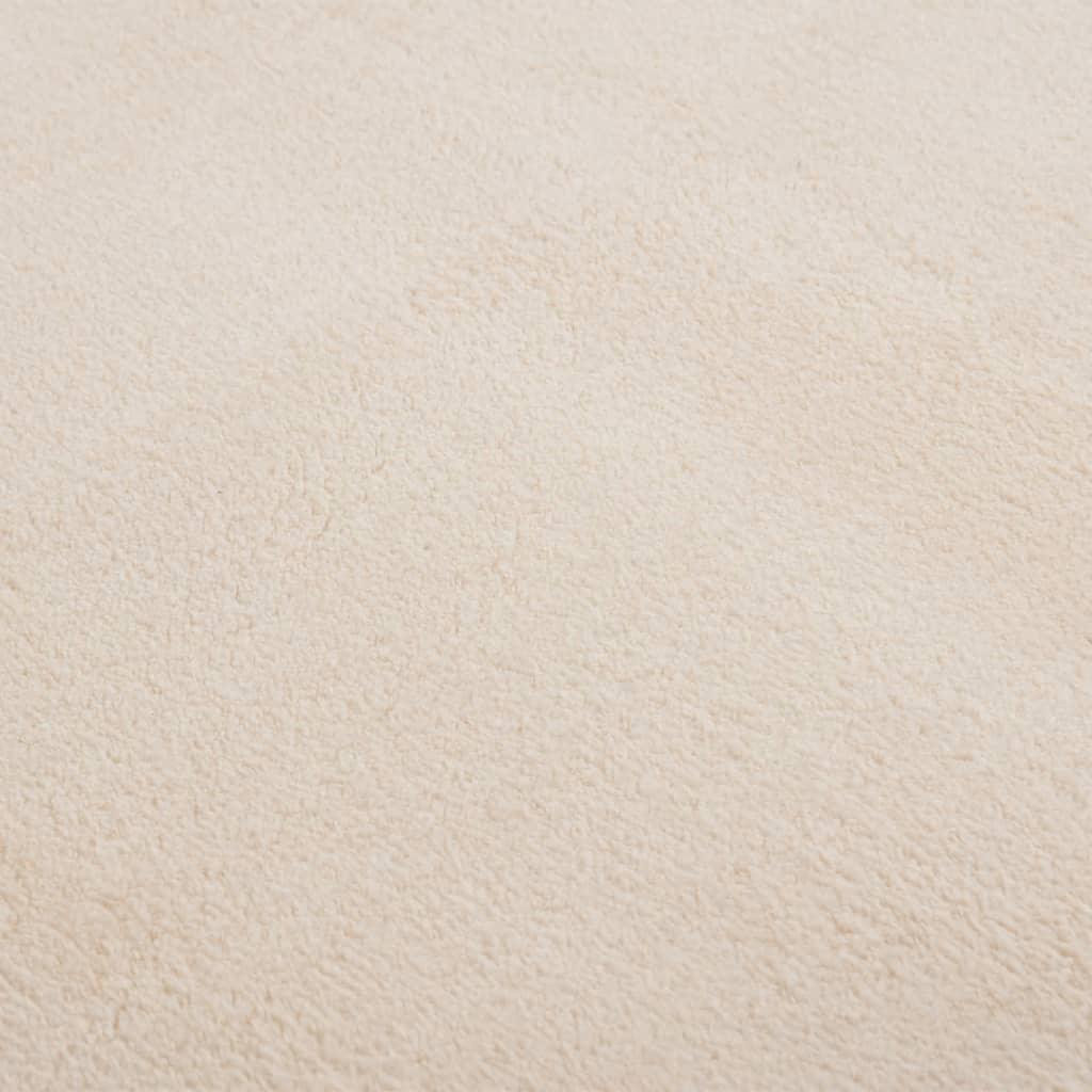 Washable Rug Soft Fluffy Short Pile 63"x90.6" Anti Slip Beige at Set Shop and Smile