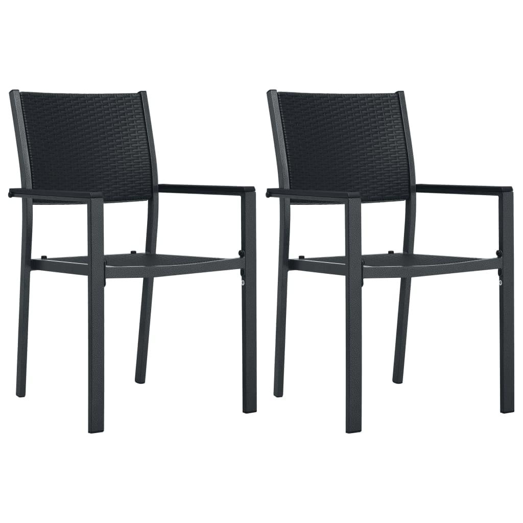 3 Piece Patio Dining Set Black at Set Shop and Smile