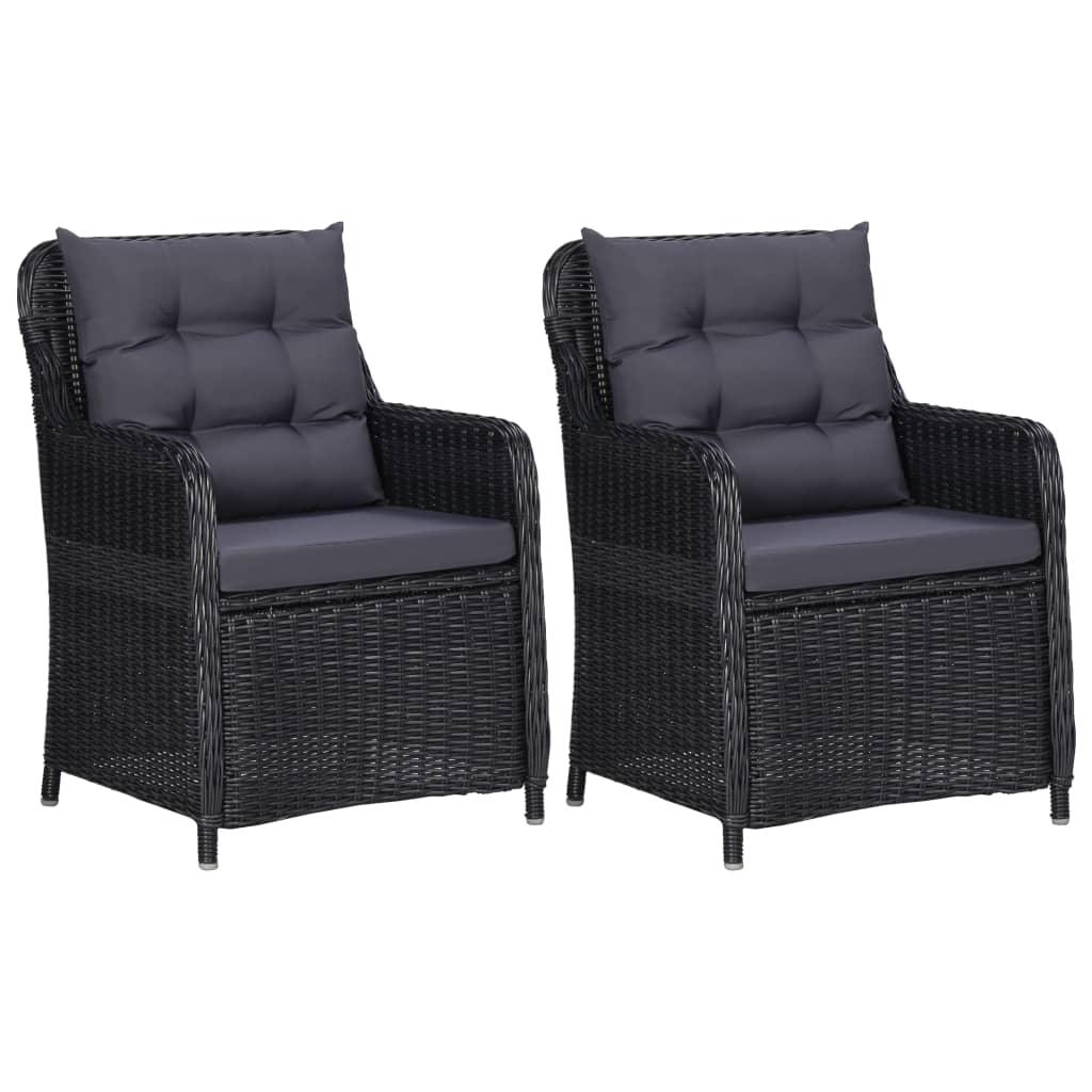 3 Piece Patio Dining Set Black at Set Shop and Smile