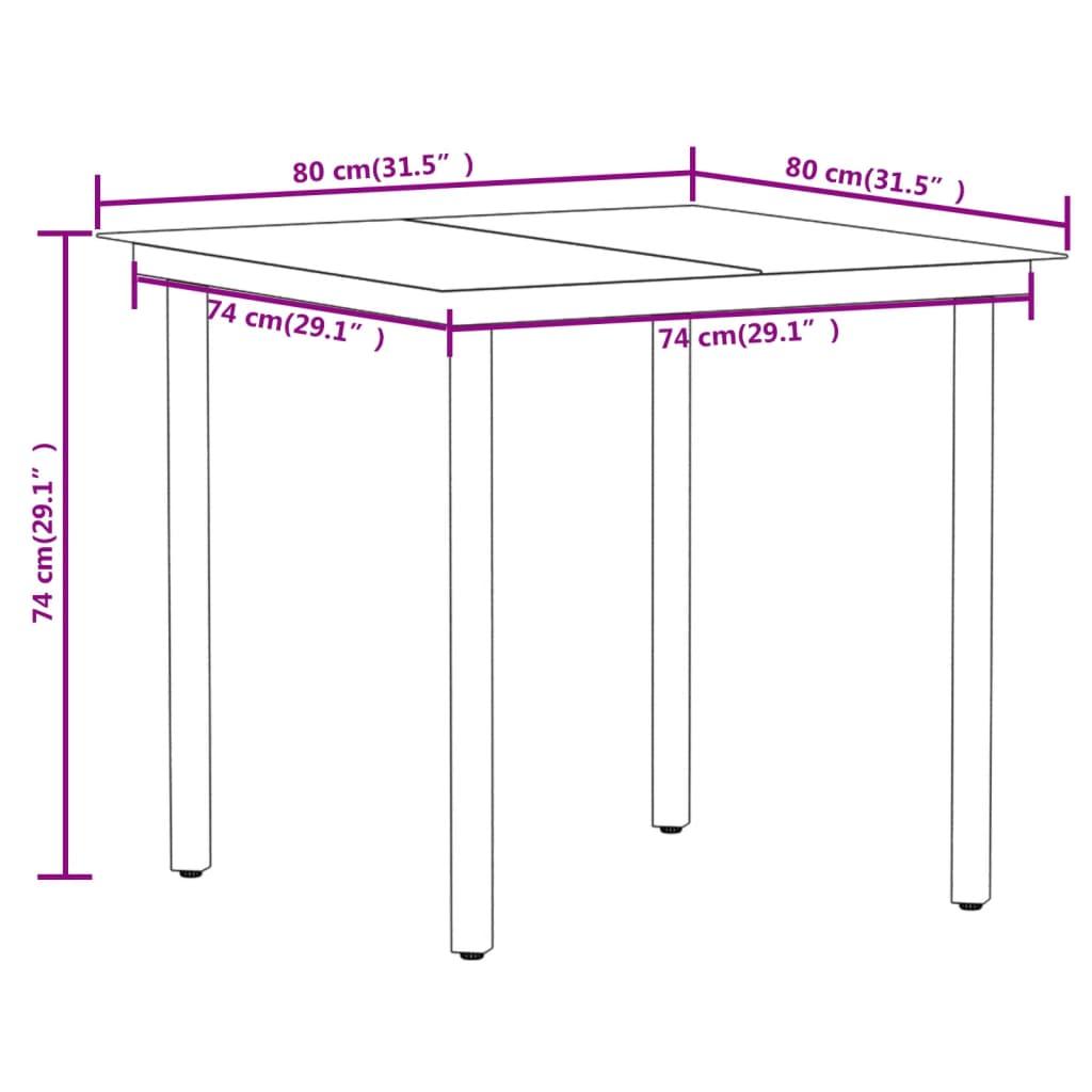 3 Piece Patio Dining Set Black at Set Shop and Smile