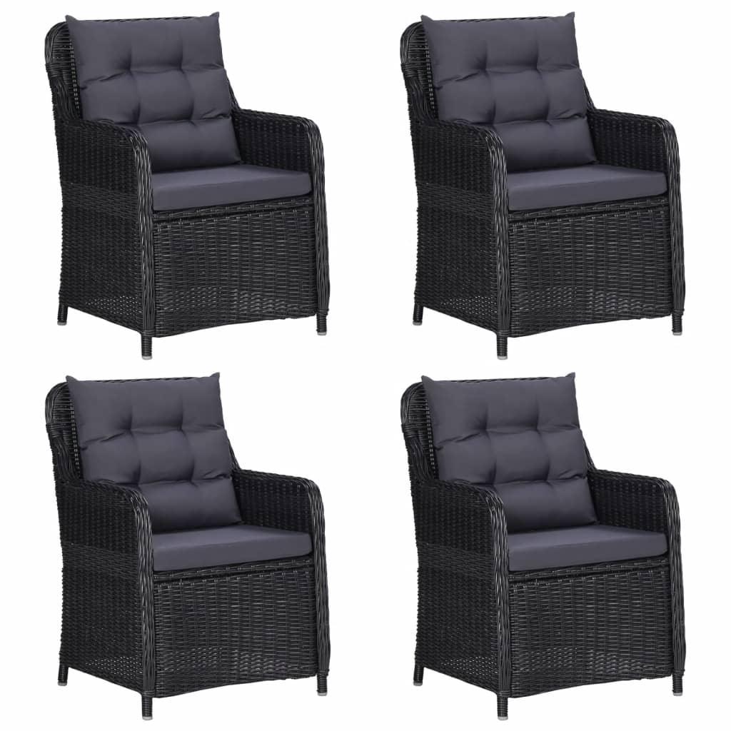 5 Piece Patio Dining Set Black at Set Shop and Smile
