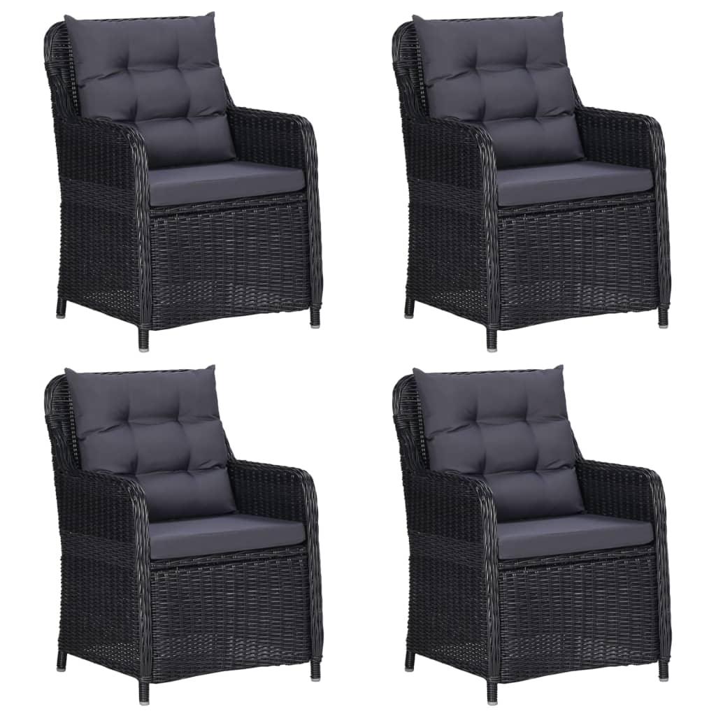 5 Piece Patio Dining Set Black at Set Shop and Smile