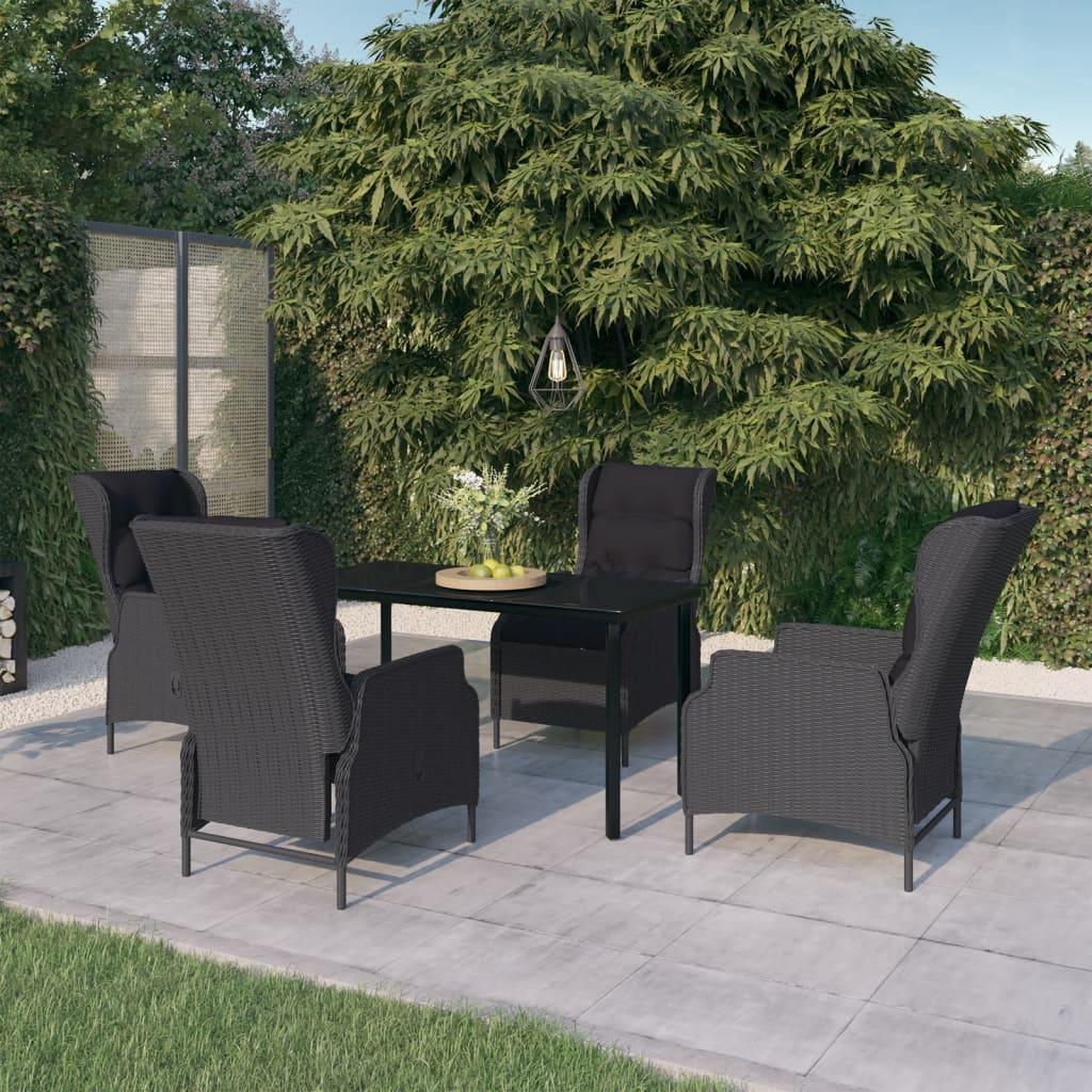 5 Piece Patio Dining Set Dark Gray at Set Shop and Smile