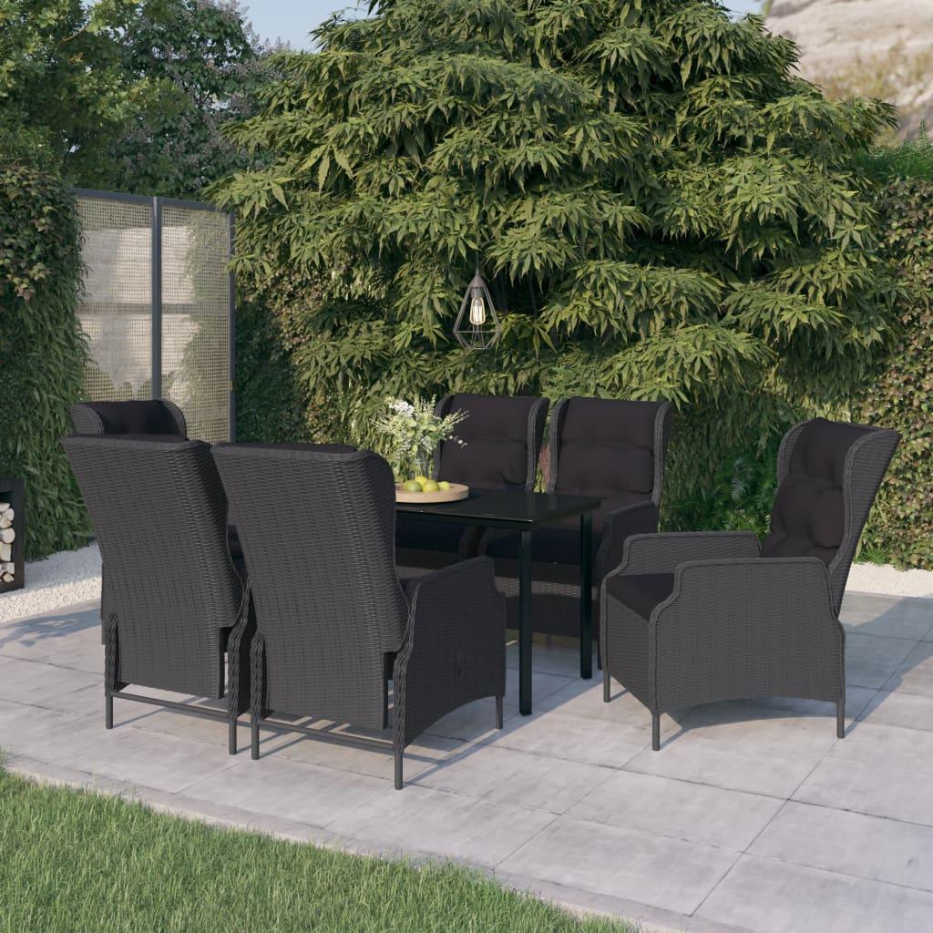7 Piece Patio Dining Set Dark Gray at Set Shop and Smile