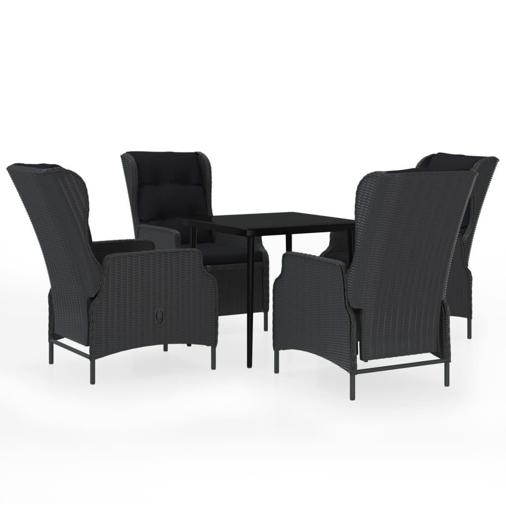 5 Piece Patio Dining Set Dark Gray at Set Shop and Smile