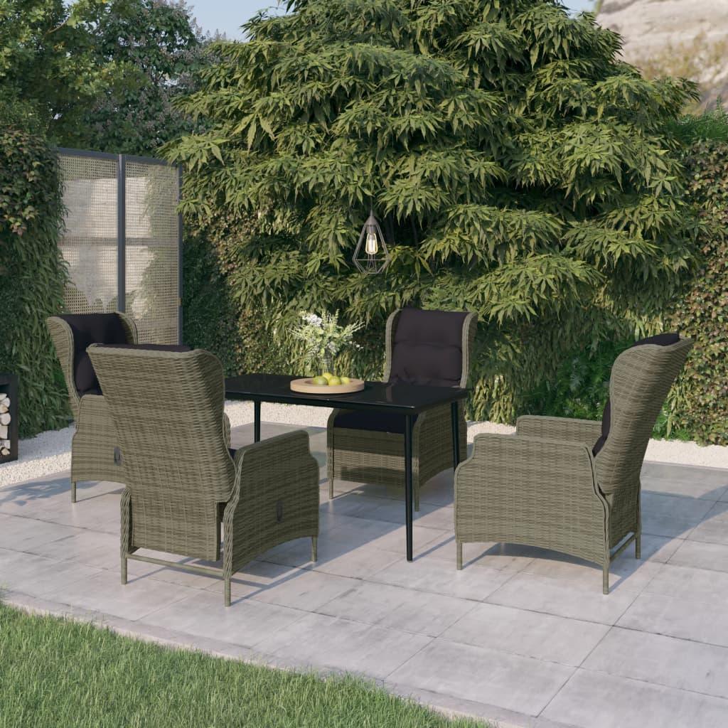 5 Piece Patio Dining Set Brown at Set Shop and Smile