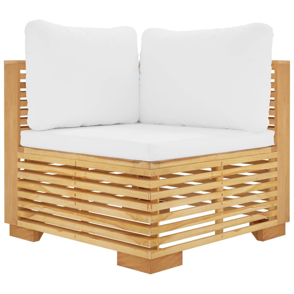 3 Piece Patio Lounge Set with Cushions Solid Wood Teak at Set Shop and Smile