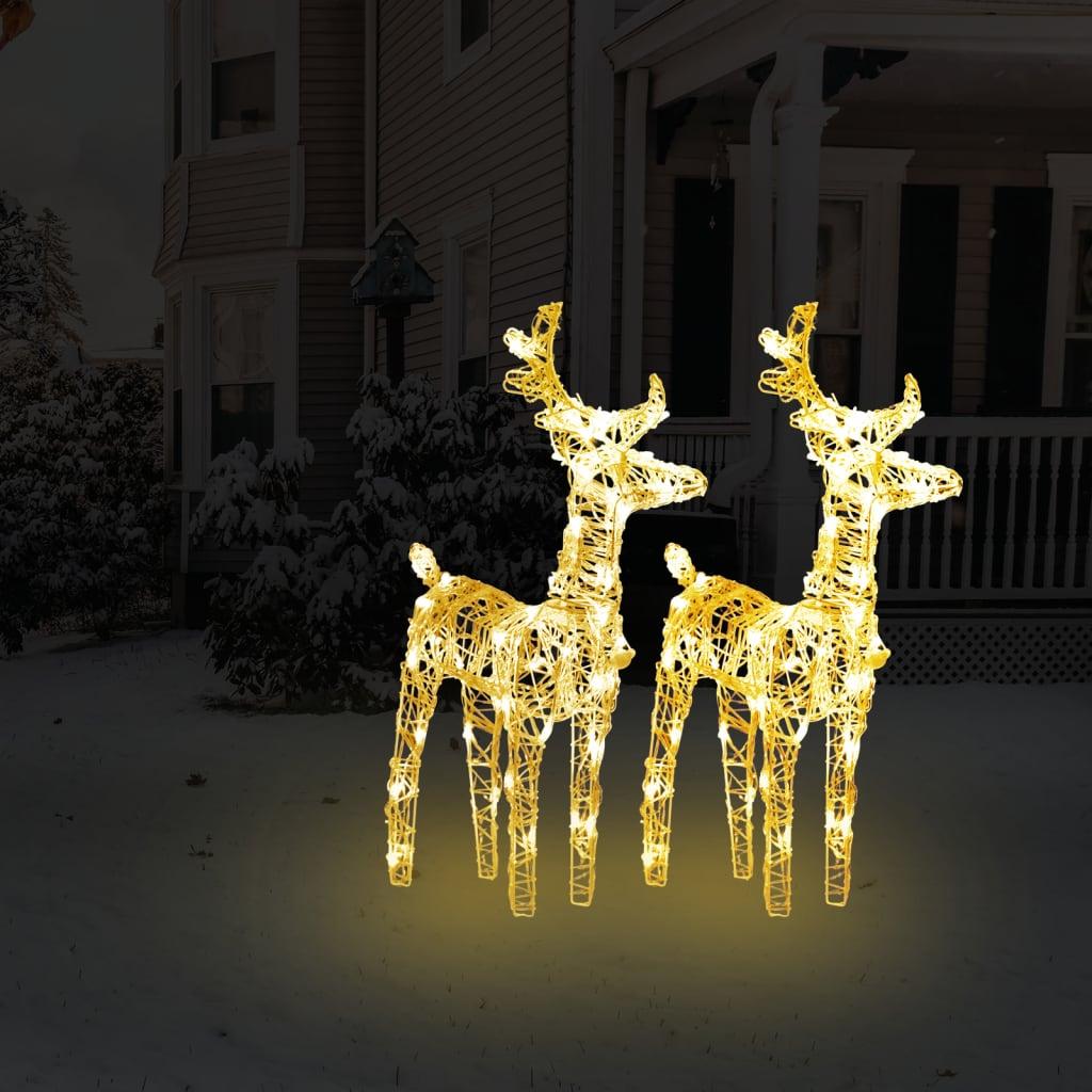 Christmas Reindeers 2 pcs Warm White 80 LEDs Acrylic at Set Shop and Smile