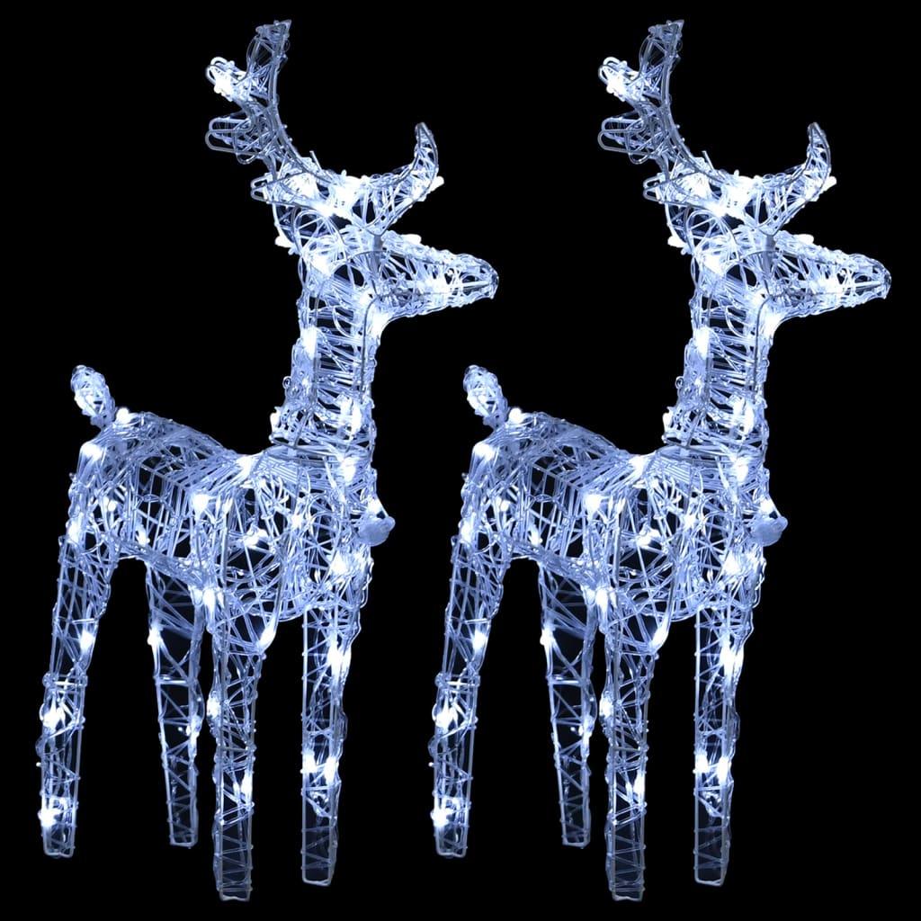 Christmas Reindeers 2 pcs Cold White 80 LEDs Acrylic at Set Shop and Smile