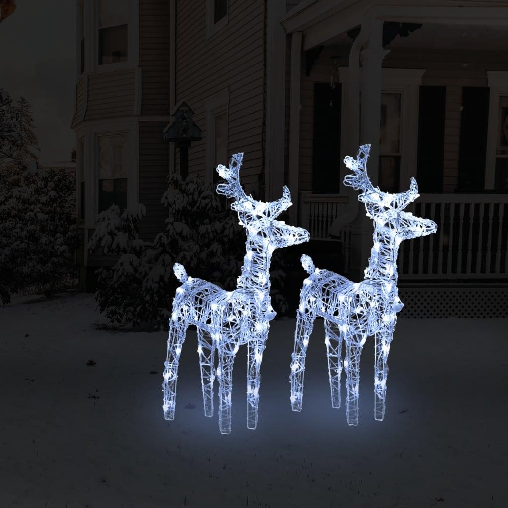 Christmas Reindeers 2 pcs Cold White 80 LEDs Acrylic at Set Shop and Smile