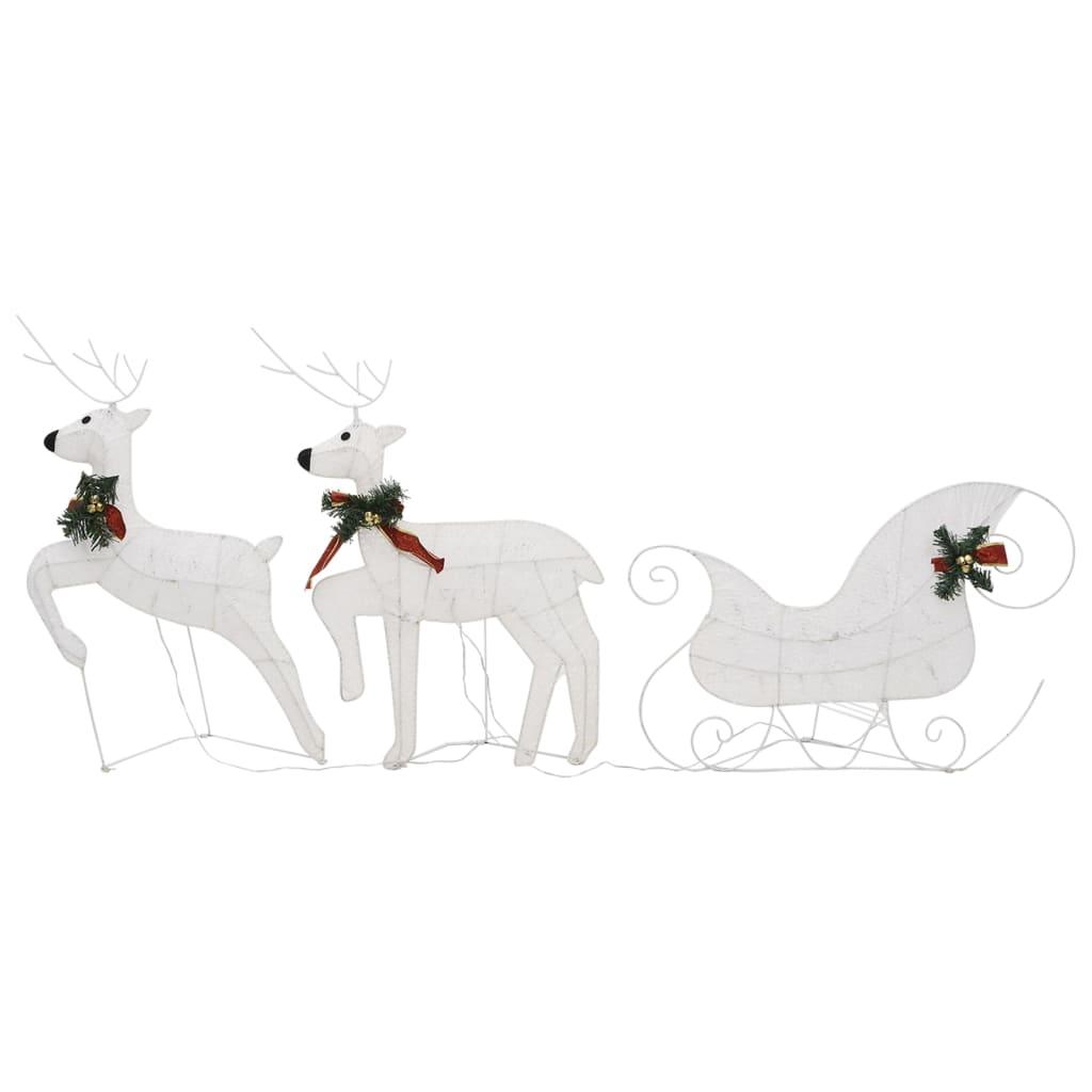 Reindeer & Sleigh Christmas Decoration 60 LEDs Outdoor White at Set Shop and Smile
