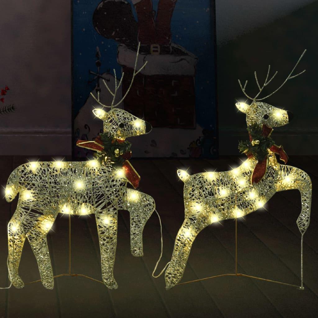 Christmas Reindeers 2 pcs Gold 40 LEDs at Set Shop and Smile