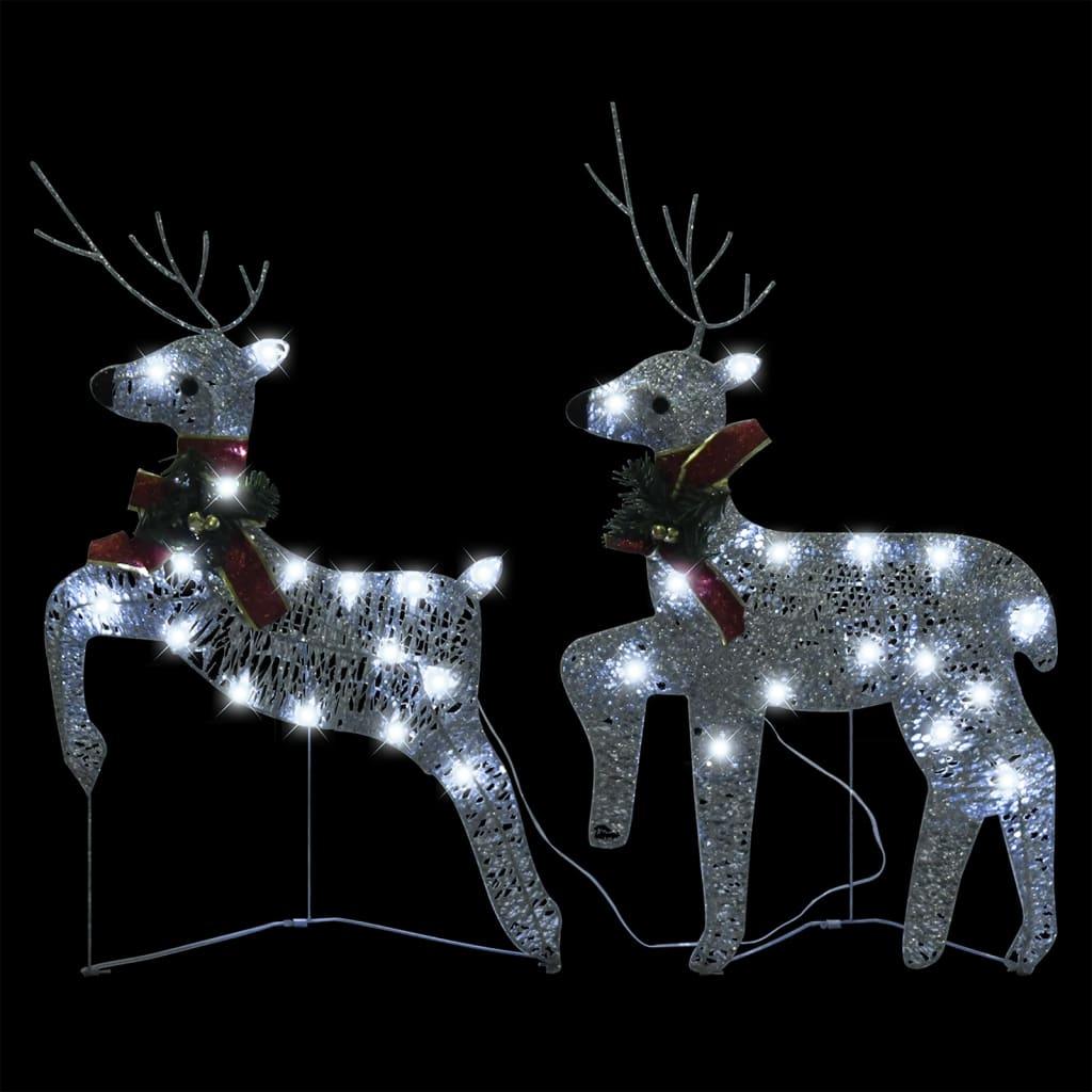 Christmas Reindeers 2 pcs Silver 40 LEDs at Set Shop and Smile
