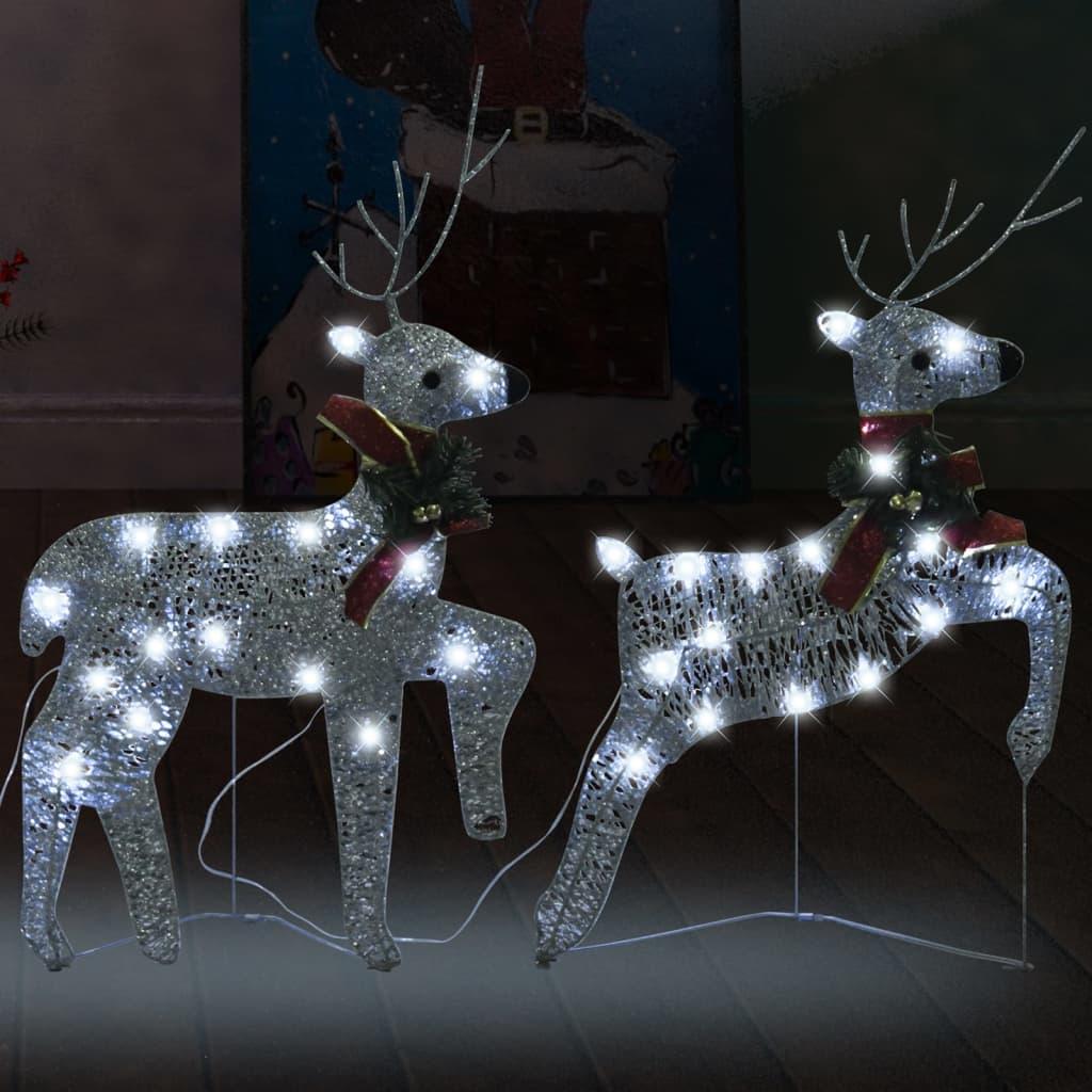 Christmas Reindeers 2 pcs Silver 40 LEDs at Set Shop and Smile