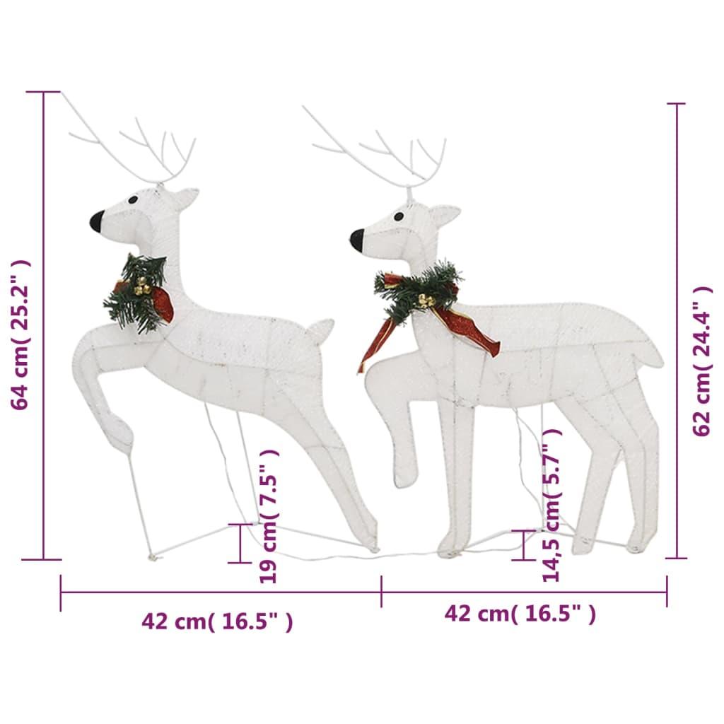 Christmas Reindeers 2 pcs White 40 LEDs at Set Shop and Smile