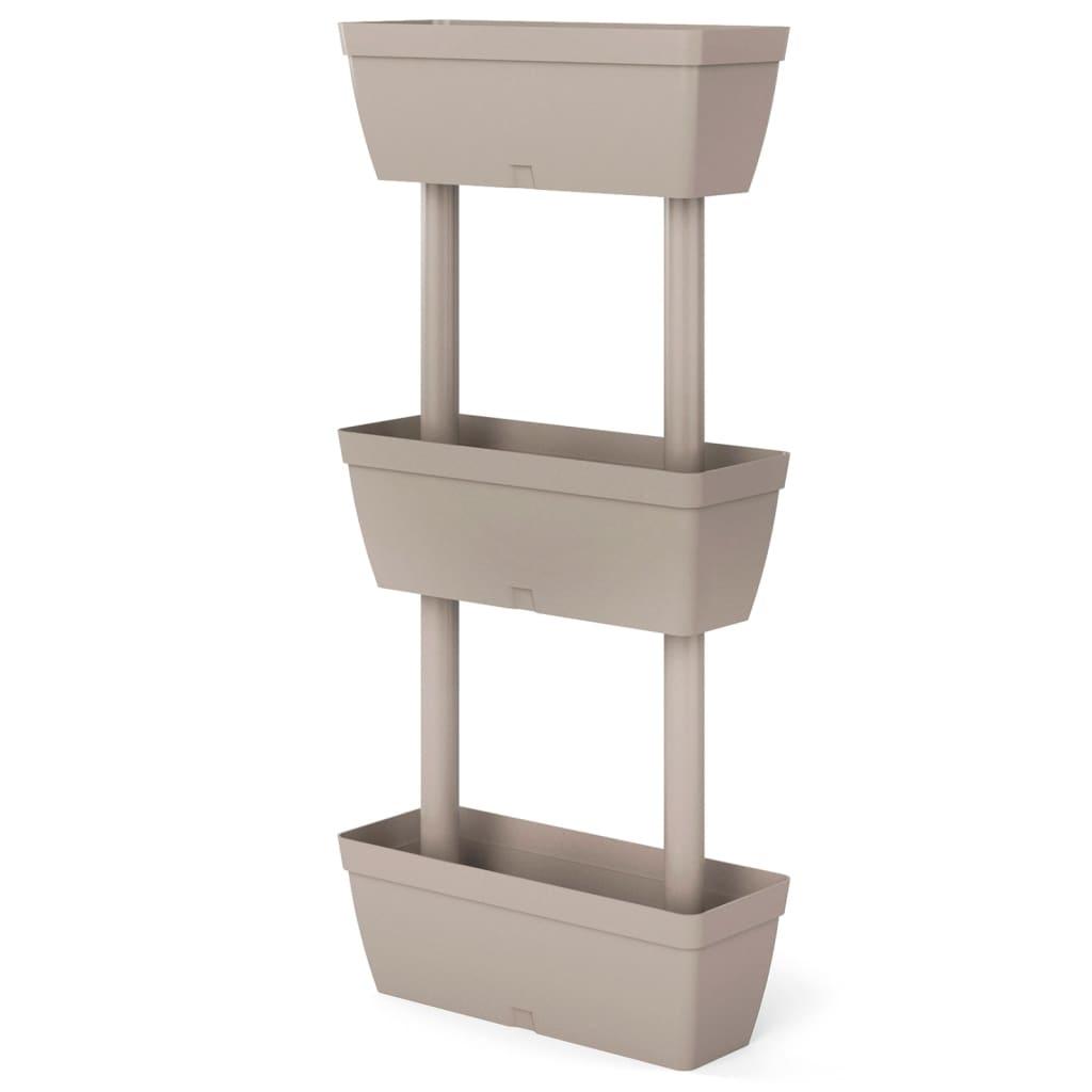 Garden Planter 3 pcs 39.4" Taupe at Set Shop and Smile