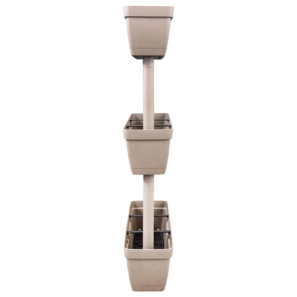 Garden Planter 3 pcs 39.4" Taupe at Set Shop and Smile