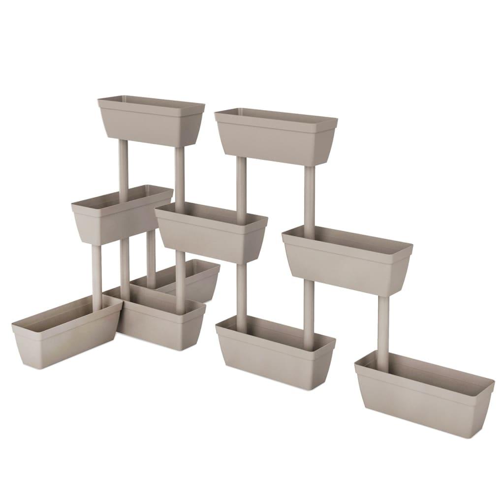 Garden Planter 6 pcs 39.4" Taupe at Set Shop and Smile