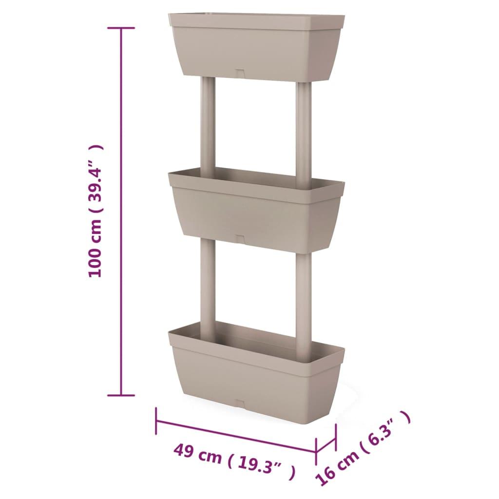 Garden Planter 6 pcs 39.4" Taupe at Set Shop and Smile