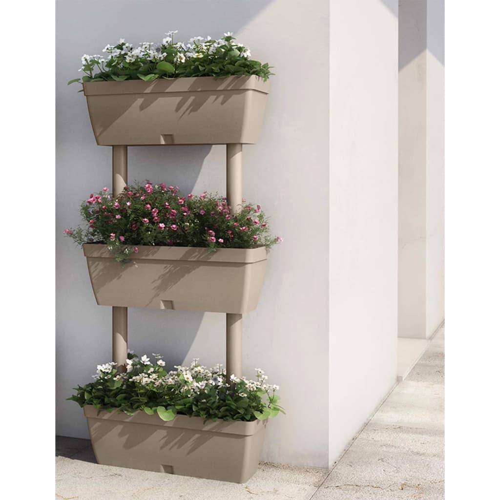 Garden Planter 6 pcs 39.4" Taupe at Set Shop and Smile