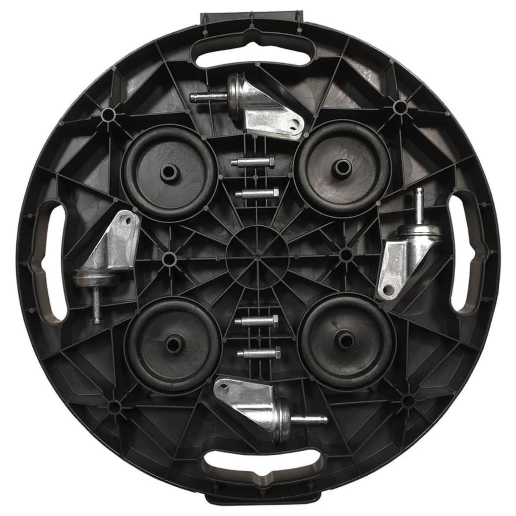 Plant Trolley with Wheels Diameter 15.7" Black 606.3 lb at Set Shop and Smile