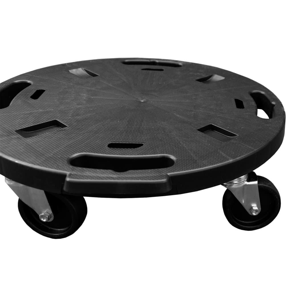 Plant Trolley with Wheels Diameter 15.7" Black 606.3 lb at Set Shop and Smile