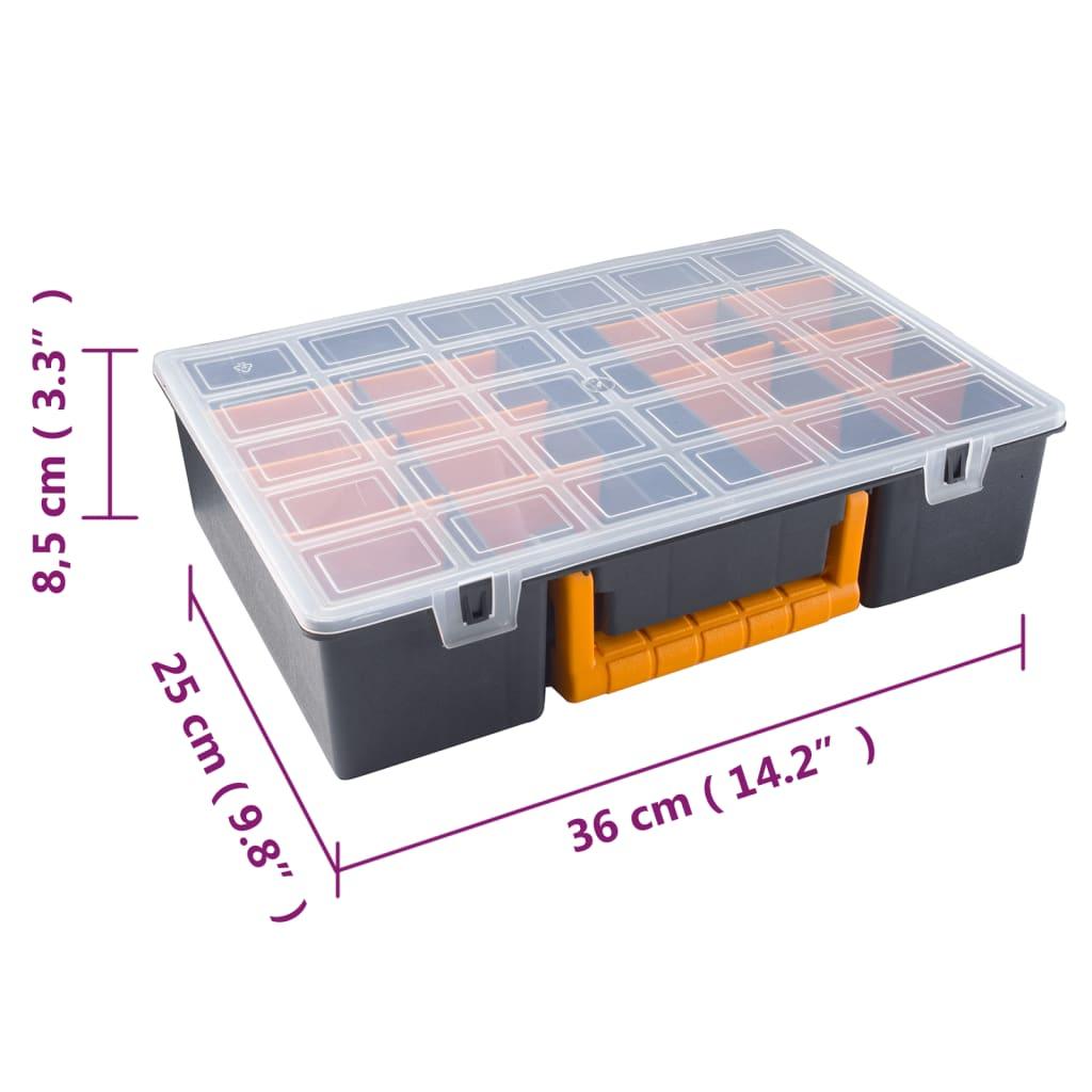 Assortment Boxes 2 pcs with Removable Dividers 14.2"x9.8"x3.3" PP at Set Shop and Smile