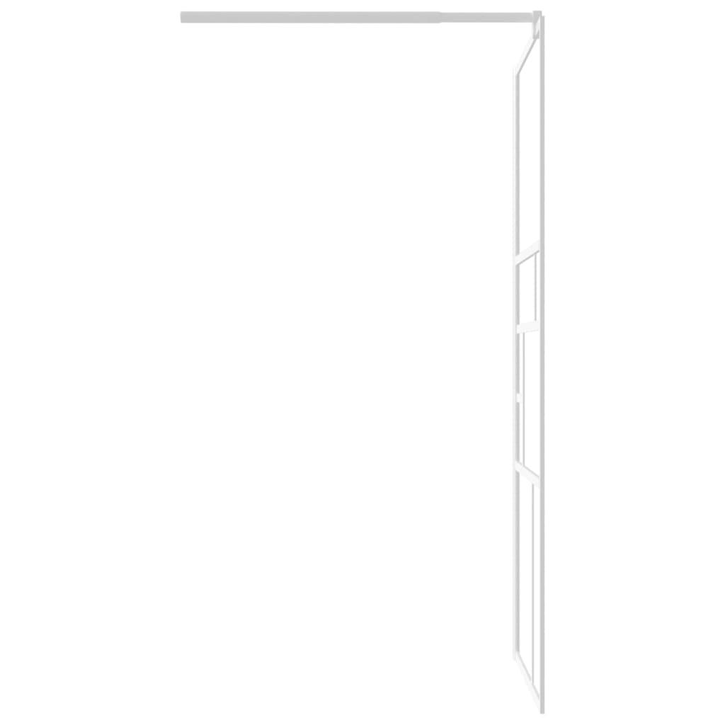 Walk-in Shower Wall 35.4"x76.8" ESG Glass White at Set Shop and Smile