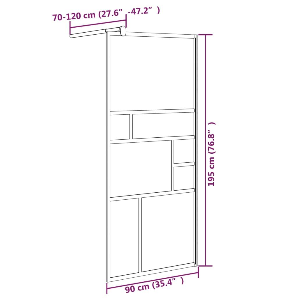 Walk-in Shower Wall 35.4"x76.8" ESG Glass White at Set Shop and Smile
