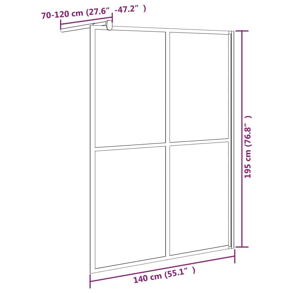 Walk-in Shower Screen 55.1"x76.8" Dark Tempered Glass at Set Shop and Smile