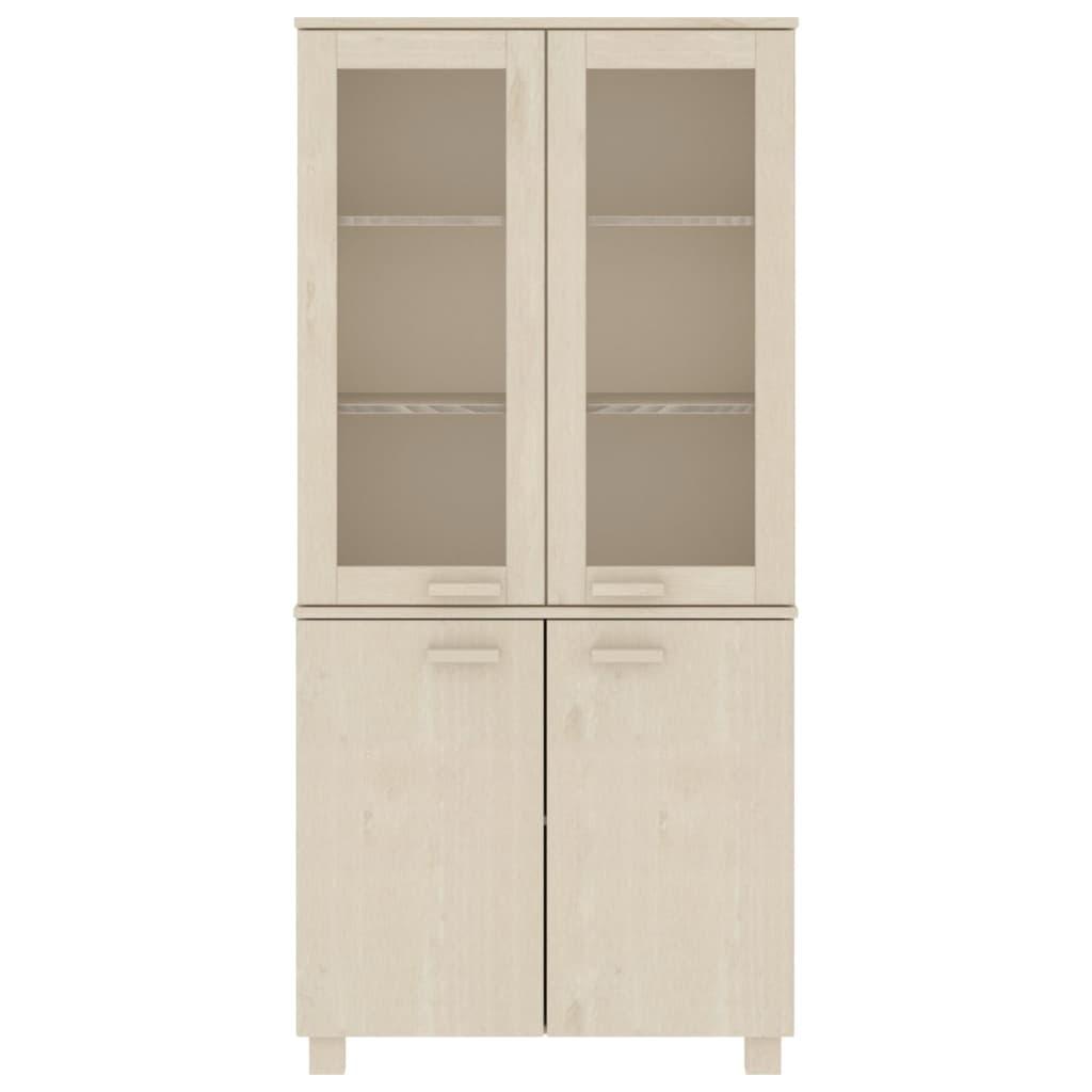 Highboard Solid Wood Pine Honey Brown at Set Shop and Smile