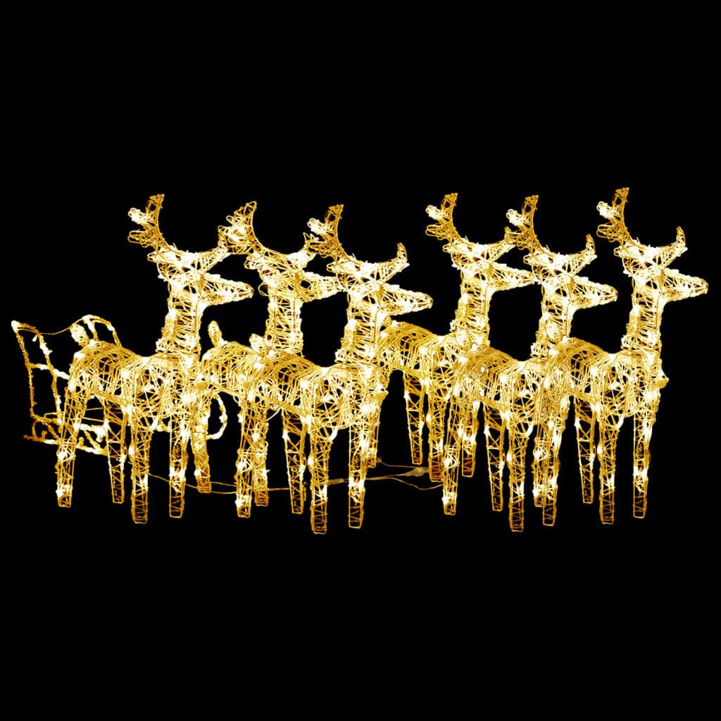 Reindeers & Sleigh Christmas Decoration 320 LEDs Acrylic at Set Shop and Smile