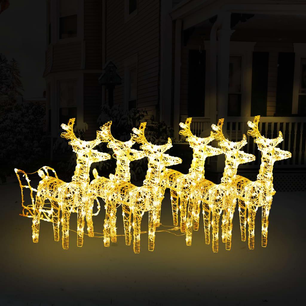 Reindeers & Sleigh Christmas Decoration 320 LEDs Acrylic at Set Shop and Smile