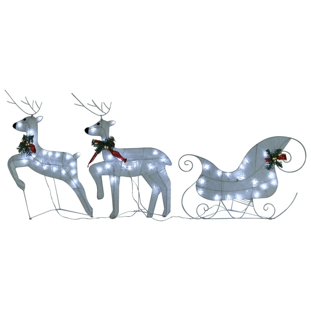 Reindeer & Sleigh Christmas Decoration 100 LEDs Outdoor White at Set Shop and Smile