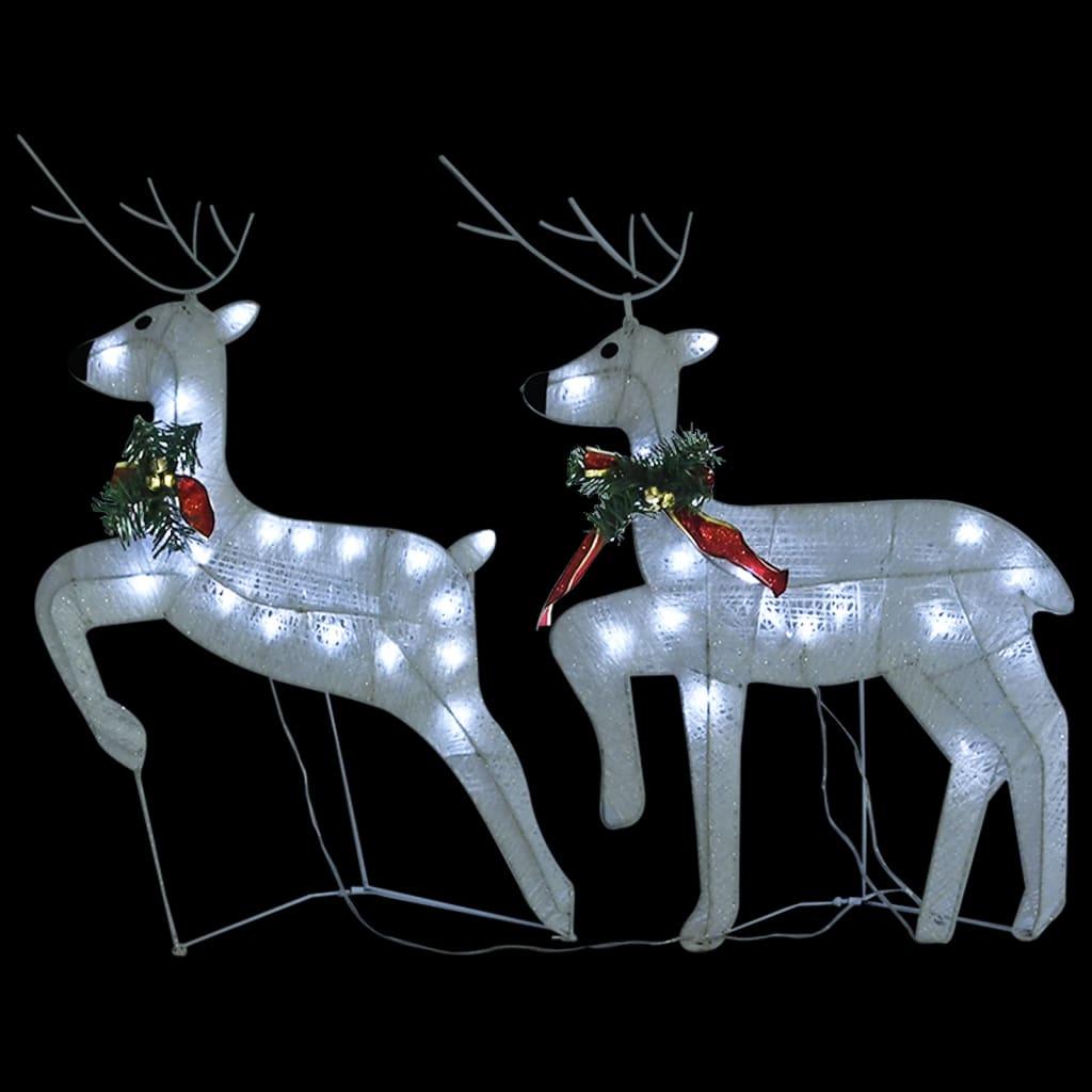 Reindeer & Sleigh Christmas Decoration 140 LEDs Outdoor White at Set Shop and Smile