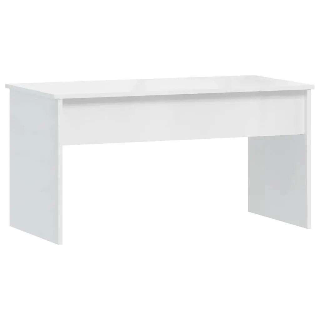 Coffee Table High Gloss White 40.2"x19.9"x20.7" Engineered Wood at Set Shop and Smile
