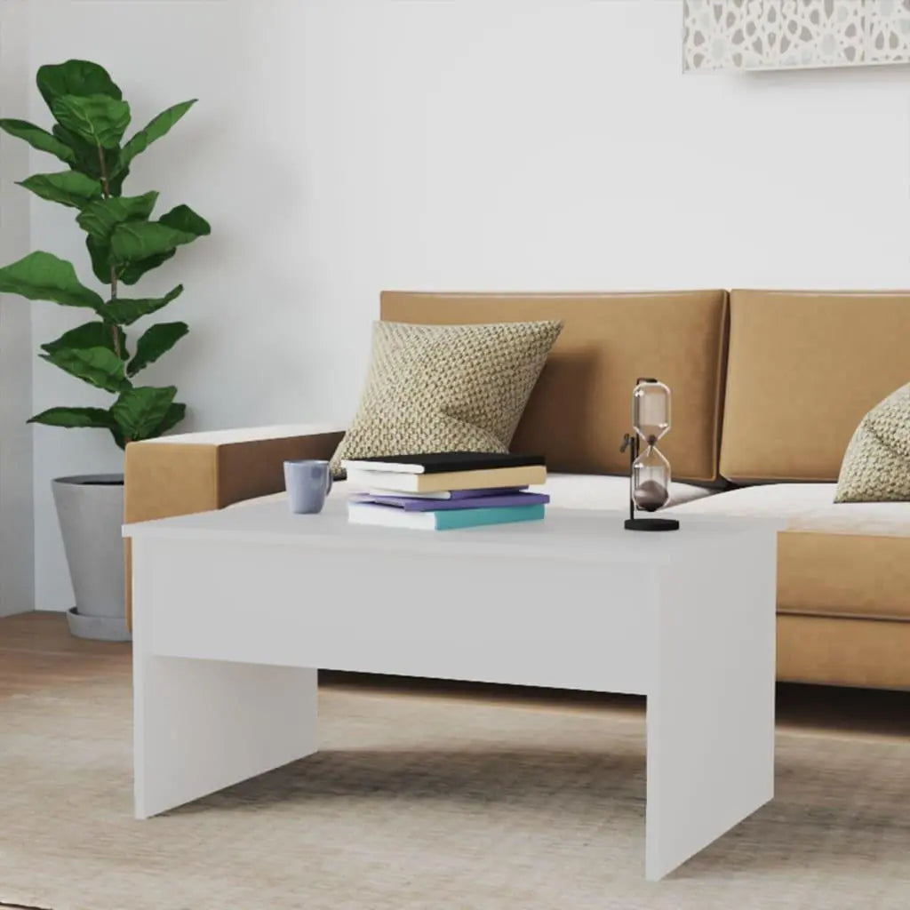 Coffee Table White 31.5"x19.9"x16.3" Engineered Wood at Set Shop and Smile