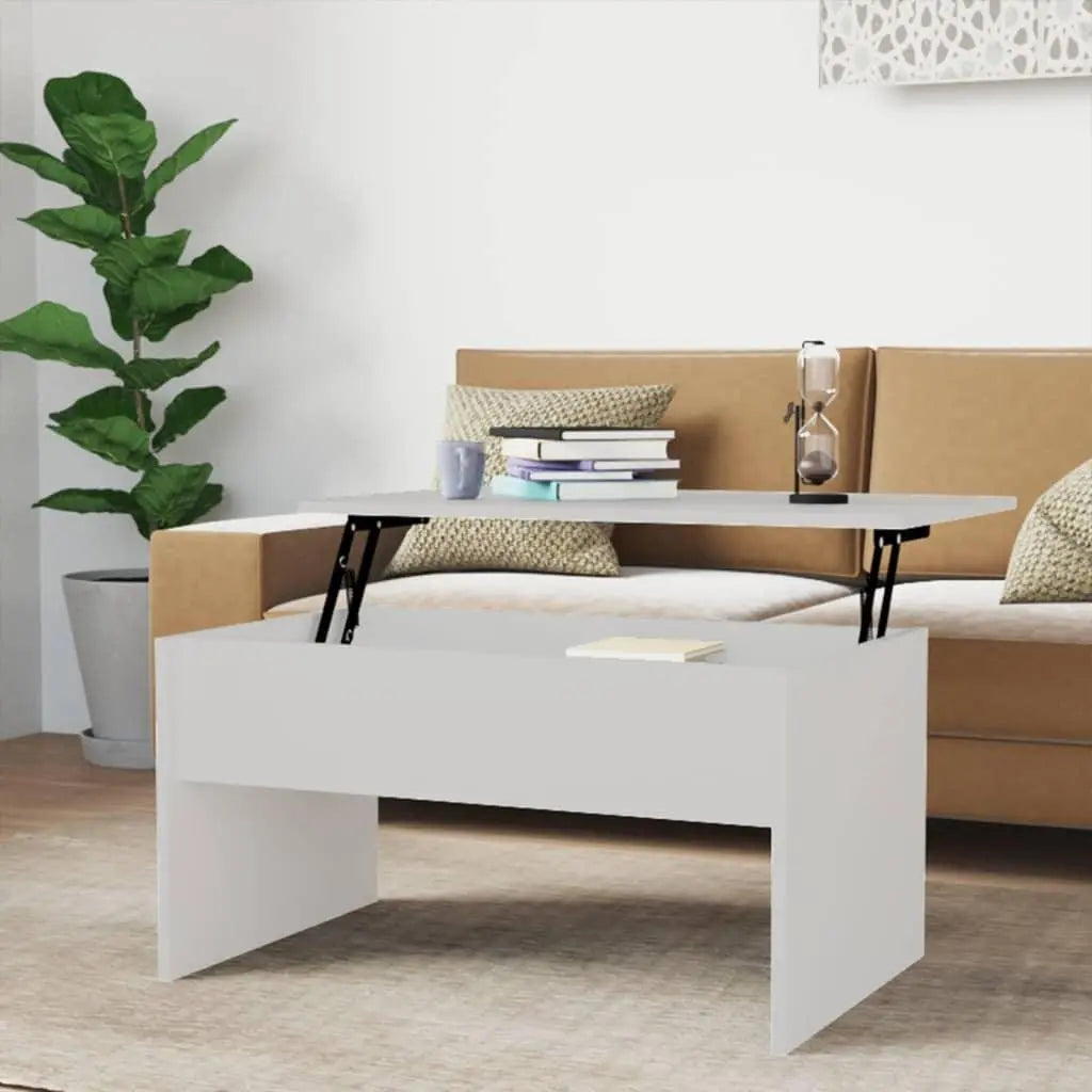 Coffee Table White 31.5"x19.9"x16.3" Engineered Wood at Set Shop and Smile