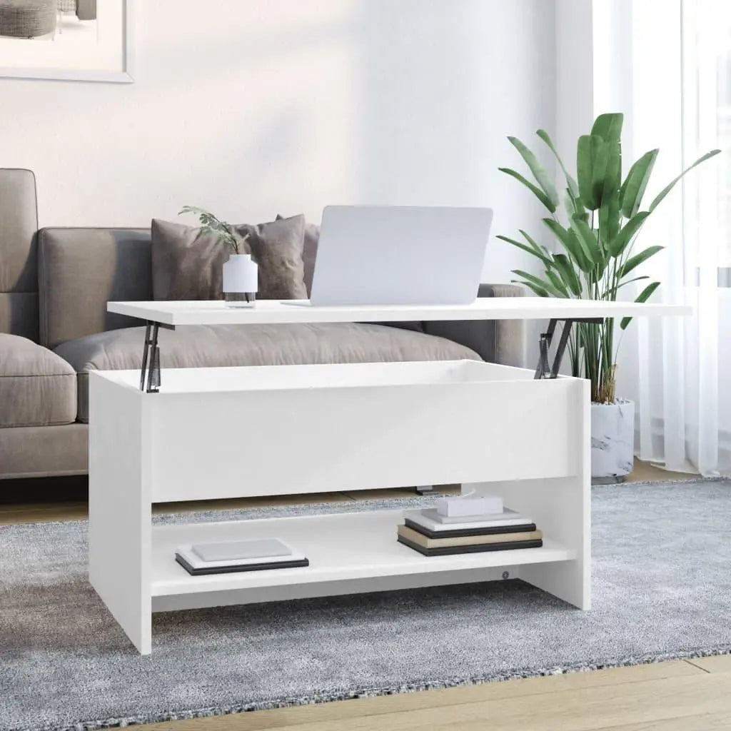 Coffee Table White 31.5"x19.7"x15.7" Engineered Wood at Set Shop and Smile