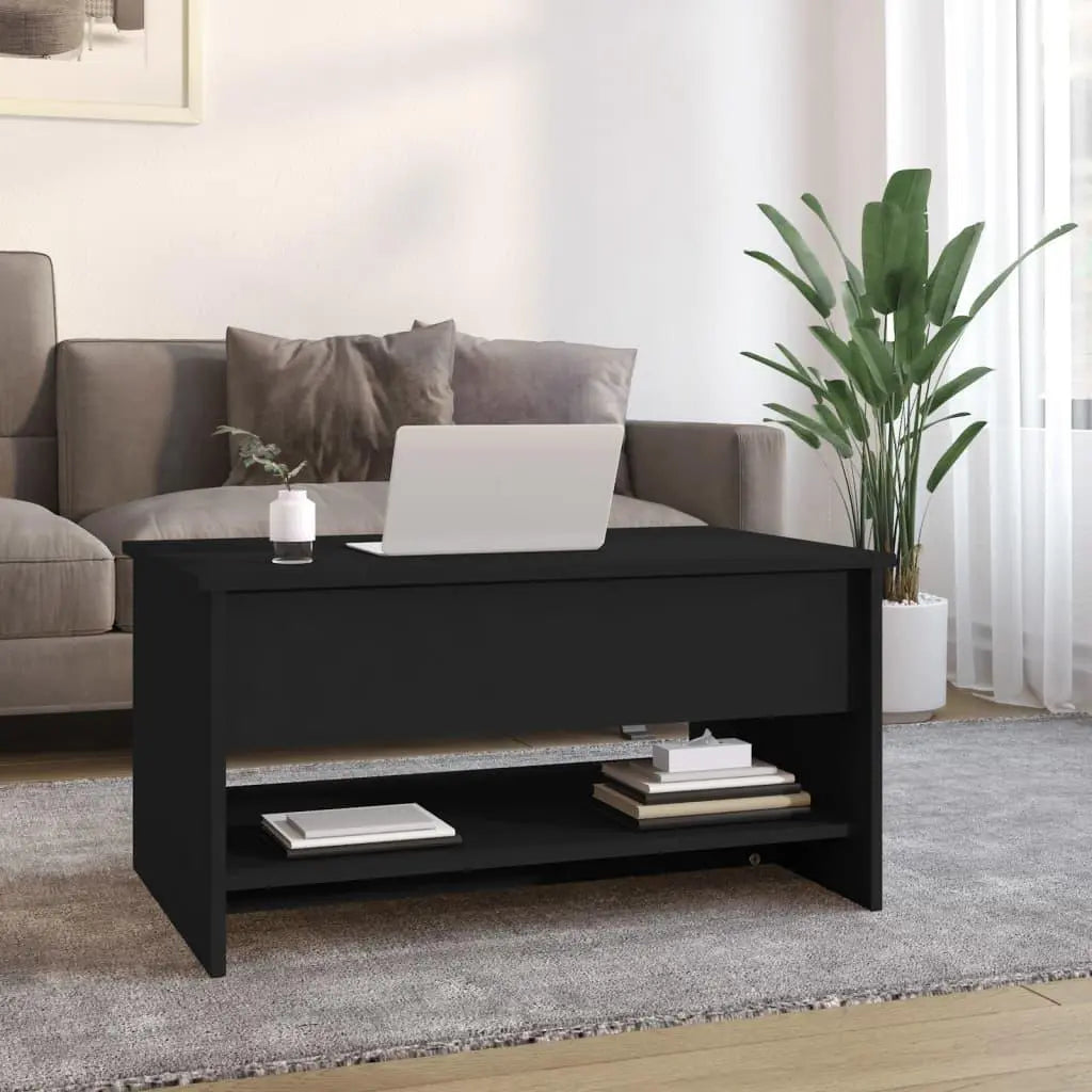 Coffee Table Black 31.5"x19.7"x15.7" Engineered Wood at Set Shop and Smile