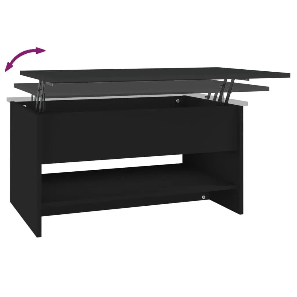 Coffee Table Black 31.5"x19.7"x15.7" Engineered Wood at Set Shop and Smile