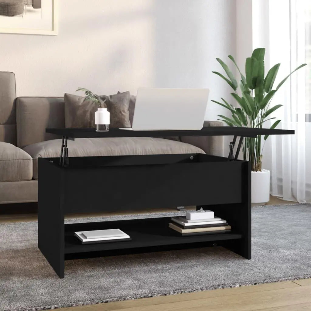 Coffee Table Black 31.5"x19.7"x15.7" Engineered Wood at Set Shop and Smile