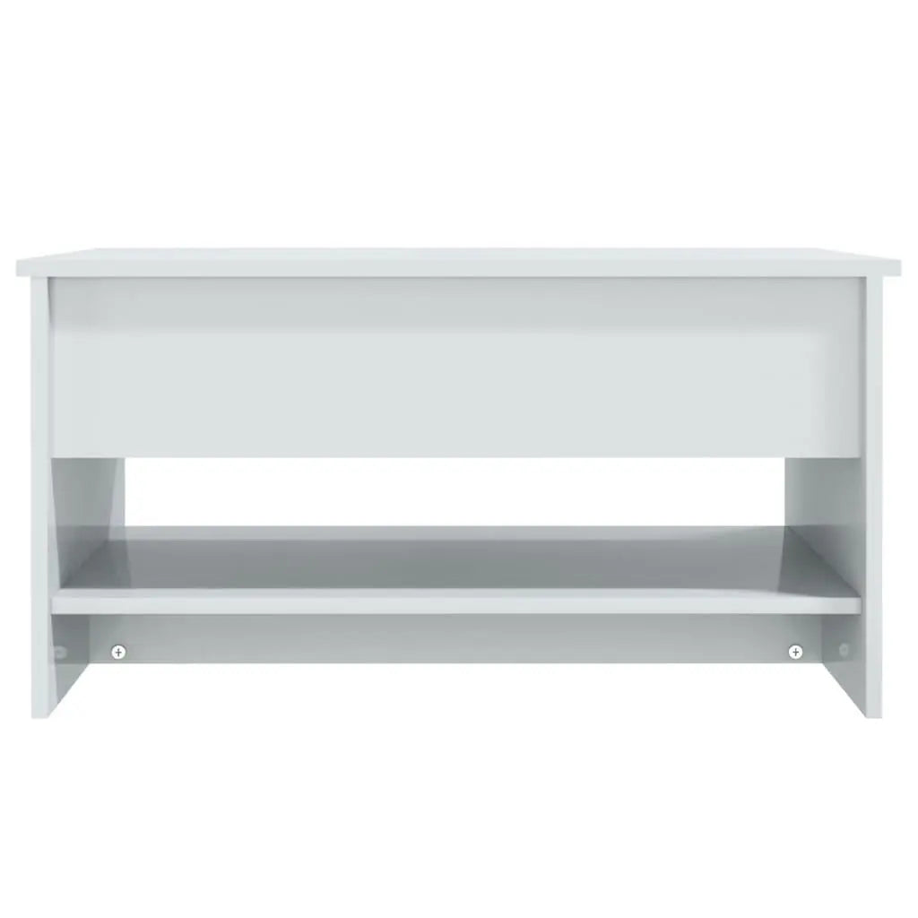 Coffee Table High Gloss White 31.5"x19.7"x15.7" Engineered Wood at Set Shop and Smile