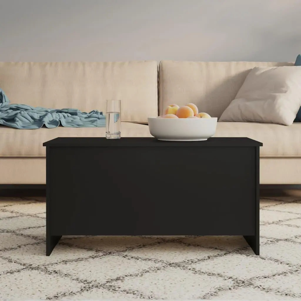 Coffee Table Black 40.2"x21.9"x20.7" Engineered Wood at Set Shop and Smile